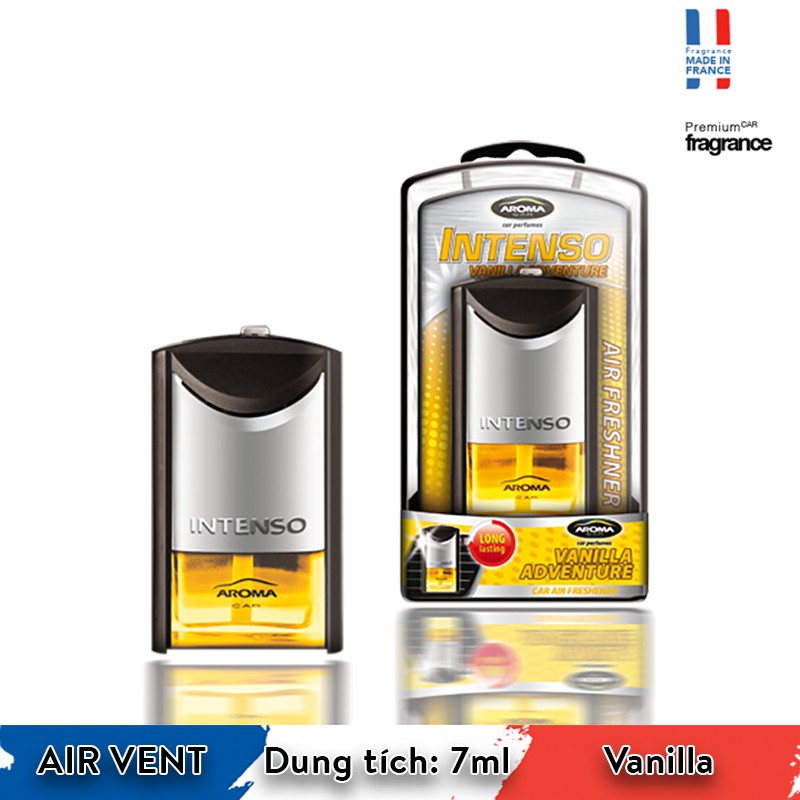 Nước hoa ô tô gài cửa gió Aroma Car Intenso Air Vent 7ml