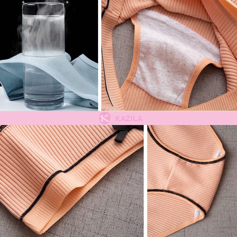 Quần lót nữ dễ thương gân tăm đính nơ, quần lót nữ cotton Kazila FH2 | BigBuy360 - bigbuy360.vn