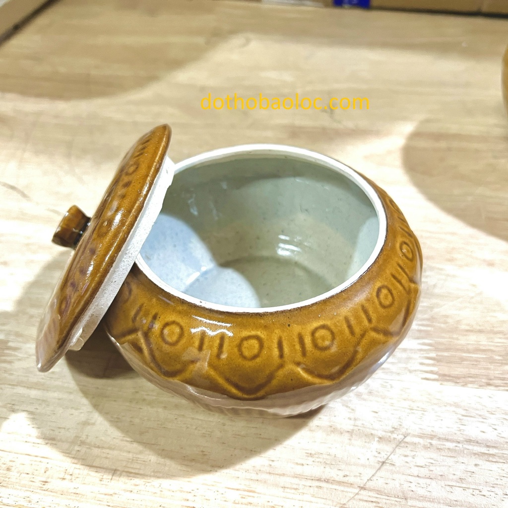 Hũ muối dưa cà, vại muối dưa cà, đựng gạo muối sứ Bát Tràng 2 cỡ