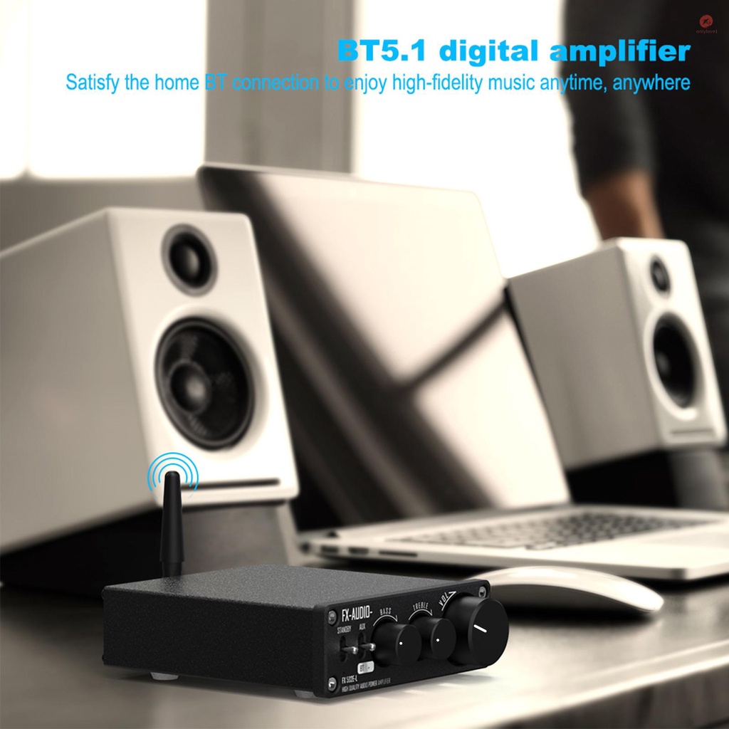 Bộ Khuếch Đại Âm Thanh FX-Audio FX 502E-L HiFi 2.0 BT 5.1 75W*2 Bass Có Thể Điều Chỉnh