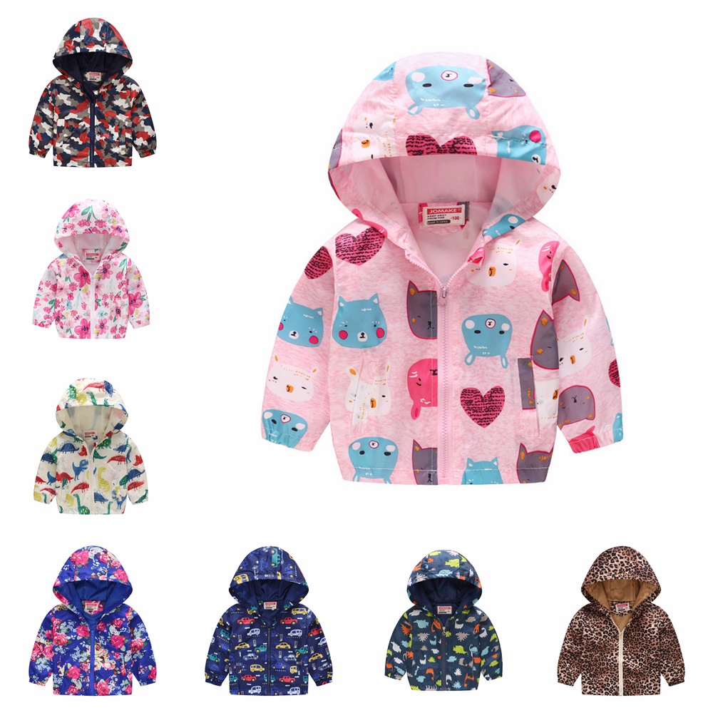 Kids Jacket Outerwear with Hat Long Sleeve Korean Fashion Boy Jacket Zip Baby Girl Jacket Outfit