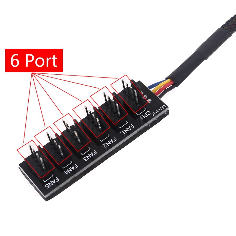 Dây Cáp Nối Dài 40cm 4-pins Quạt Cpu Hub 1 Đến 6 Cho Pc