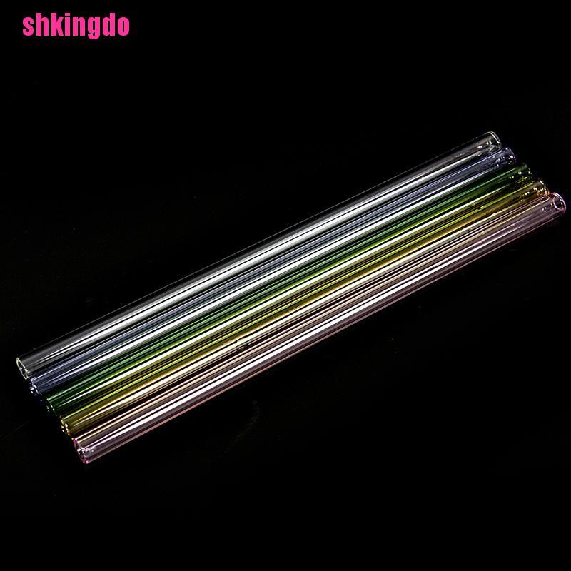 Ống hút thủy tinh thẳng có thể tái sử dụng 5 màu dùng cho tiệc cưới/sinh nhật