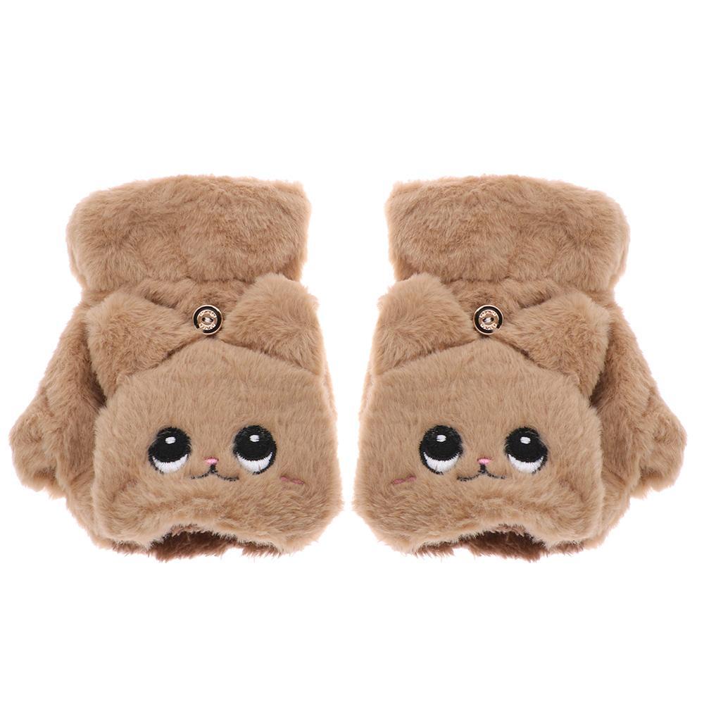 Găng Tay Lông Thỏ Nhân Tạo Mềm Mại Có Thể Sử Dụng Màn Hình Cảm Ứng