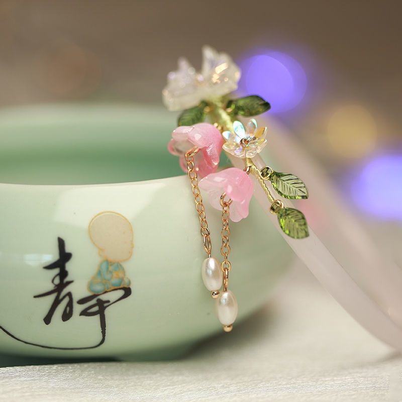 Vòng Đeo Tay Màu Tráng Men Tua Rua Phong Cách Cổ Điển