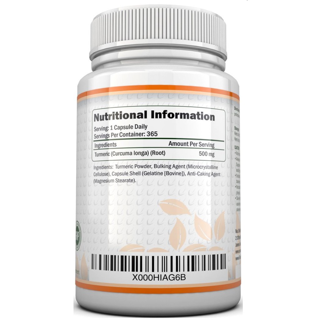 Viên uống bột nghệ Nuu Turmetic Curcumin, hộp 365 viên