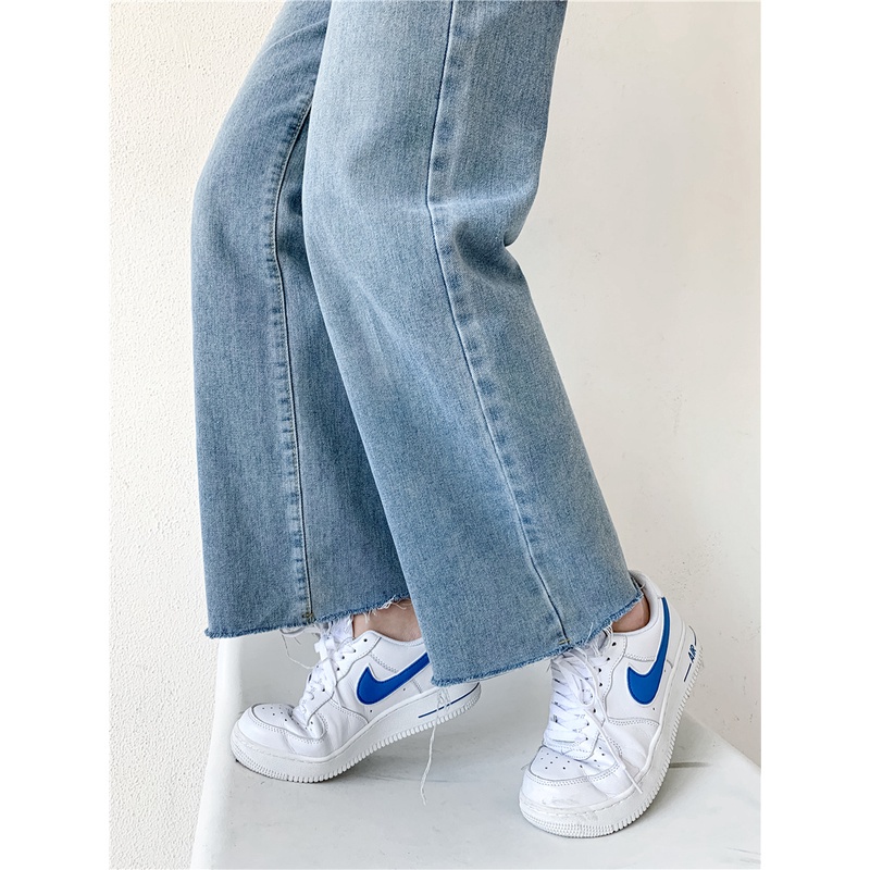 Quần jean ống suông rộng lưng cao cá tính theo phong cách retro