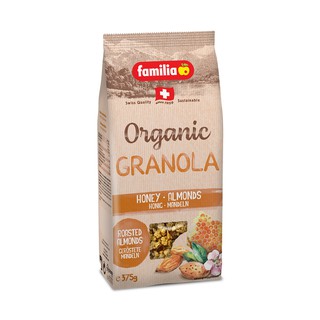 Ngũ cốc sạch hỗn hợp mật ong và hạnh nhân Organic Granola Honey Almond hiệu Familia 375g