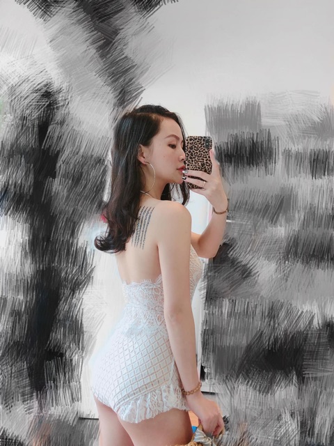 Bikini đi biển ren trắng sang xịn - TẶNG HOA CÀi | BigBuy360 - bigbuy360.vn