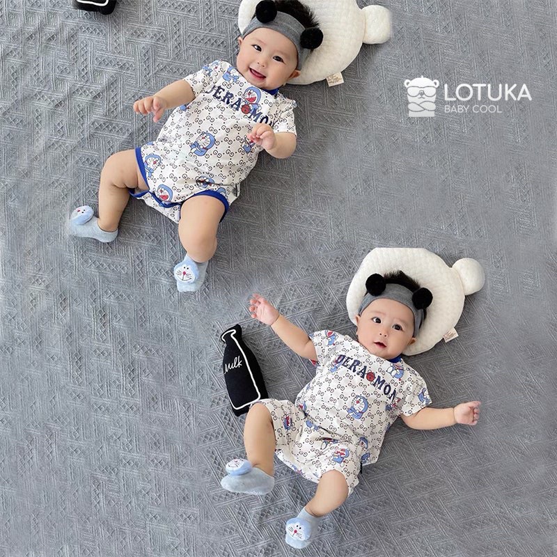 Body đùi cộc tay Lotuka chất thun lạnh Visco cao cấp mềm mát cho bé