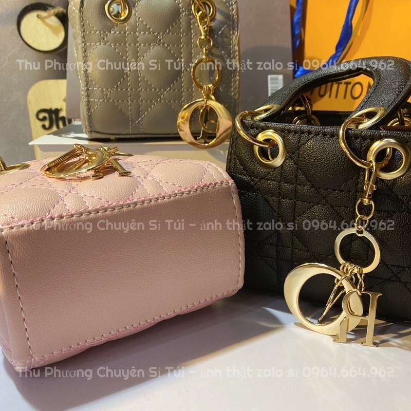 Túi đeo chéo LADY Đio mini size 13 thời trang  hot trend tặng kèm chùm logo (cam kết hàng chuẩn hình