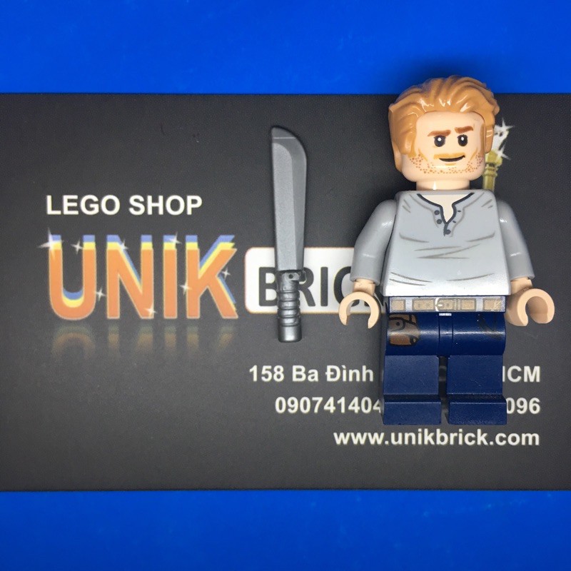 Lego UNIK BRICK Owen Grady (Mẫu 4) trong Jurassic World Thế giới khủng long chính hãng (như hình).