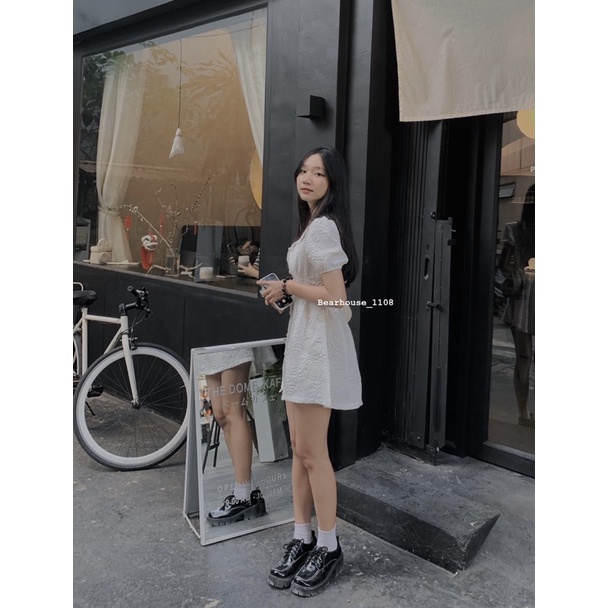 [Mã FAMARAL1 giảm 10K đơn 50K] ❌ ĐẦM - VÁY HOA VÂN CHÌM TRẮNG CÚC NGỌC CAO CẤP * GẤM * | BigBuy360 - bigbuy360.vn