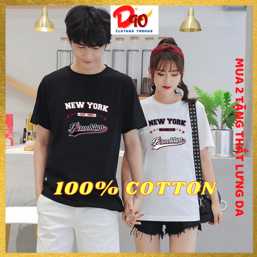 Áo thun nam – Áo phông nữ UNISEX 100% Cotton chất lượng cao in hình BROOKLYN USA - thiết kế trẻ trung năng động