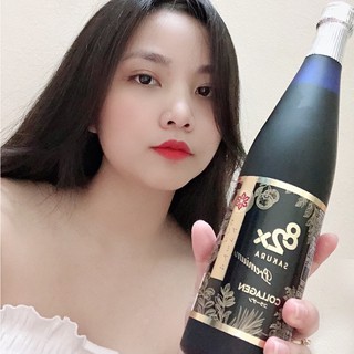 Nước uống đẹp da Mashiro 82X New Collagen Sakura Premium 120.000mg 500 ml Nhật Bản 2020 kèm bộ quà tặng