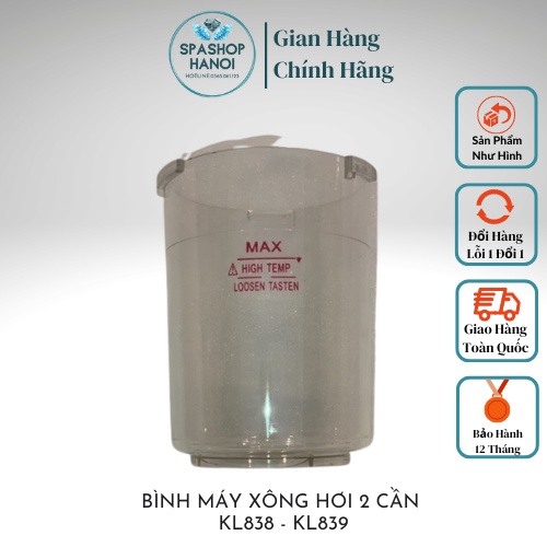 (Cao Cấp)Bình máy xông hơi 2 cần KL838 - KL839( Bình chịu nhiệt hàng nhà máy)
