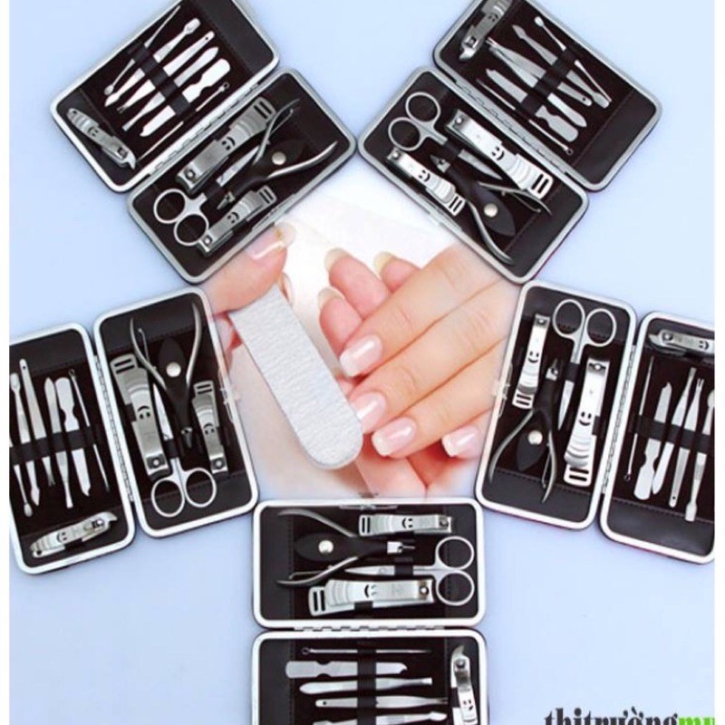 Bộ 12 món cắt móng tay, vệ sinh móng tay móng chân cao cấp
