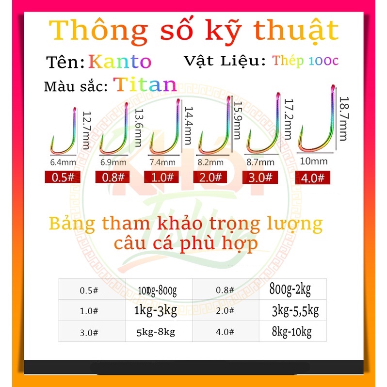 Lưỡi câu không ngạnh đơn đài titan chuyên rô phi