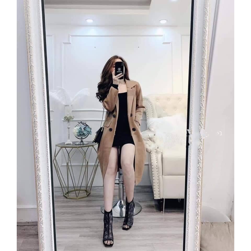 ÁO Dạ Nữ Đẹp Hàng Quảng Châu Cao Cấp, áo dạ thiết kế phong cách hàn quốc,có túi nắp, dạ ép loại 1 | BigBuy360 - bigbuy360.vn