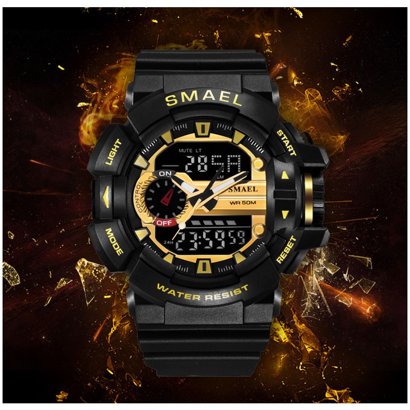 SMAEL Quartz water-resistant digital watches for men