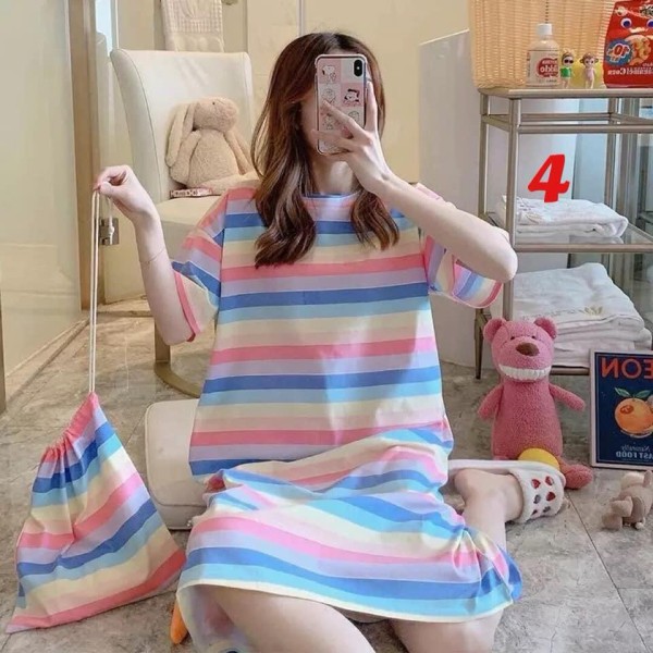 Đầm Dáng Suông ❤️ FREESHIP ❤️ Đầm thun họa tiết hoạt hình siêu CUTE TẶNG KÈM TÚI CUỘN❤️