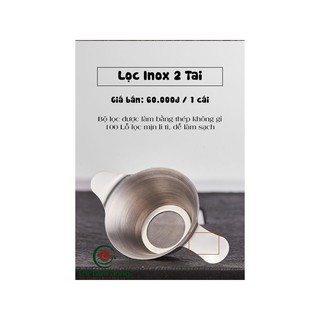Lọc Trà Inox 2 Tai, dụng cụ lọc cặn trà