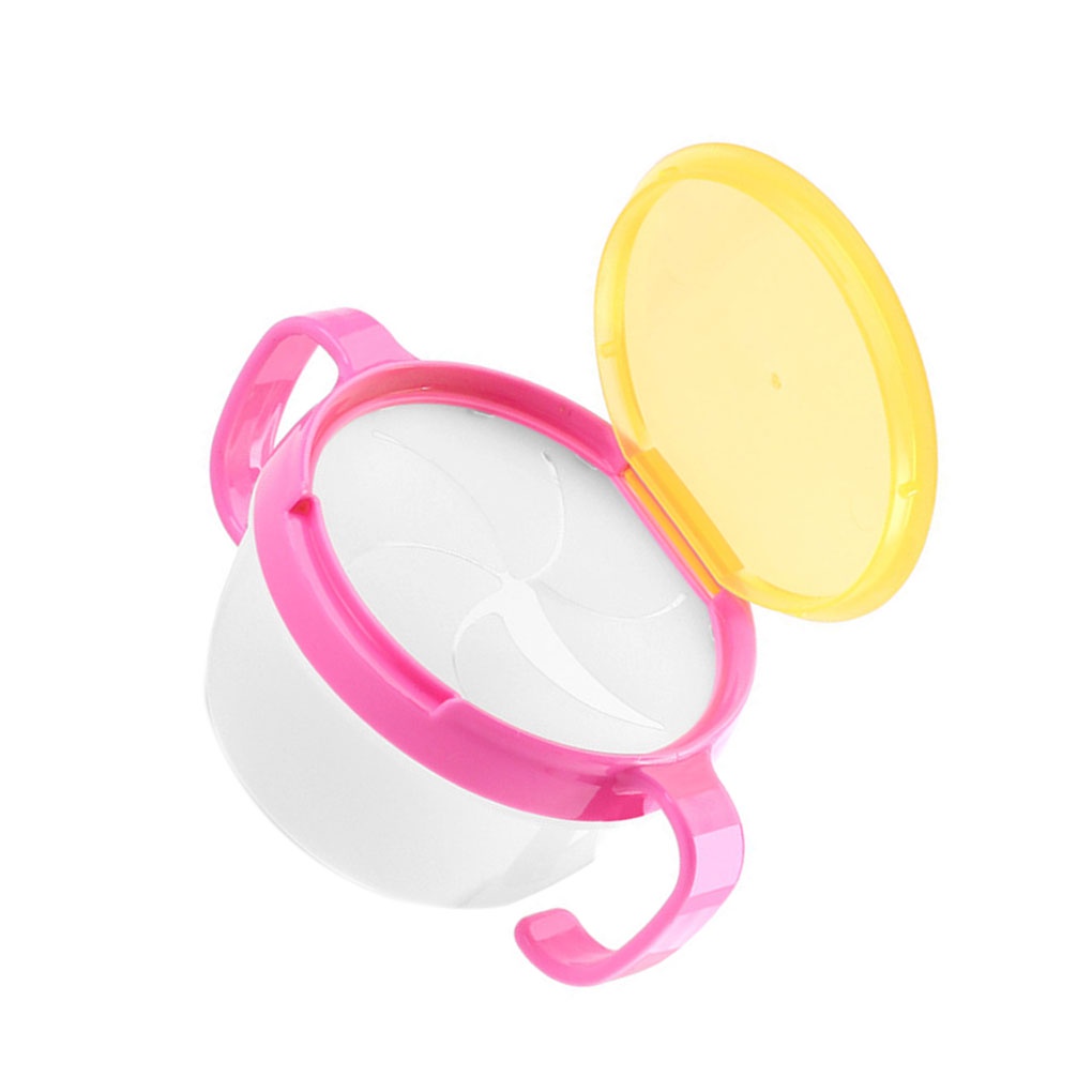 Hộp đựng đồ ăn vặt có tay cầm đôi chống đổ cho bé