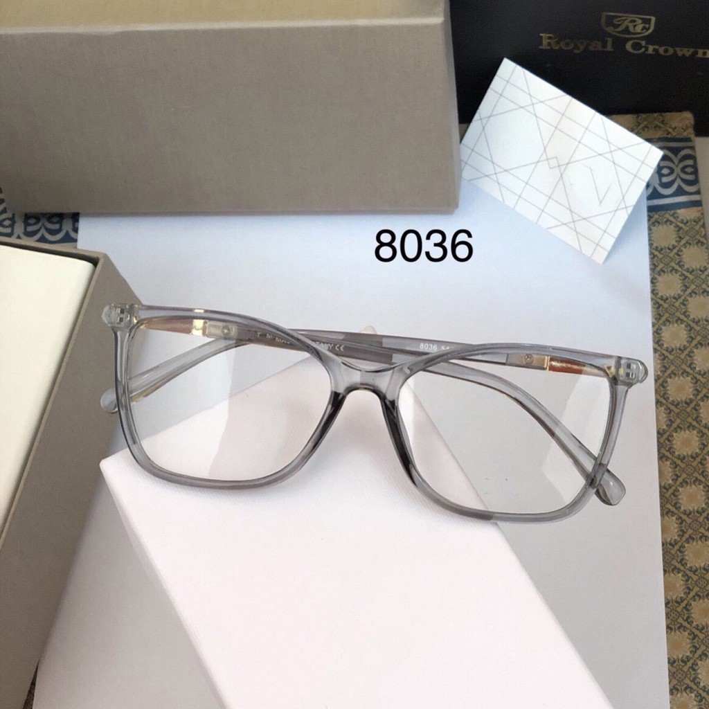 Kính Giả Cận KC8036 - Gọng Kính Cận Nam Nữ Siêu Dẻo Siêu Bền Kèm Hộp Đựng Kính