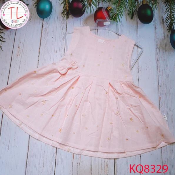 Thời Trang Trẻ Em - Đầm baby doll đính nơ cao cấp – Quần Áo Bé Trai - Bộ Bé Trai - Quần Áo Bé Gái - Bộ Bé