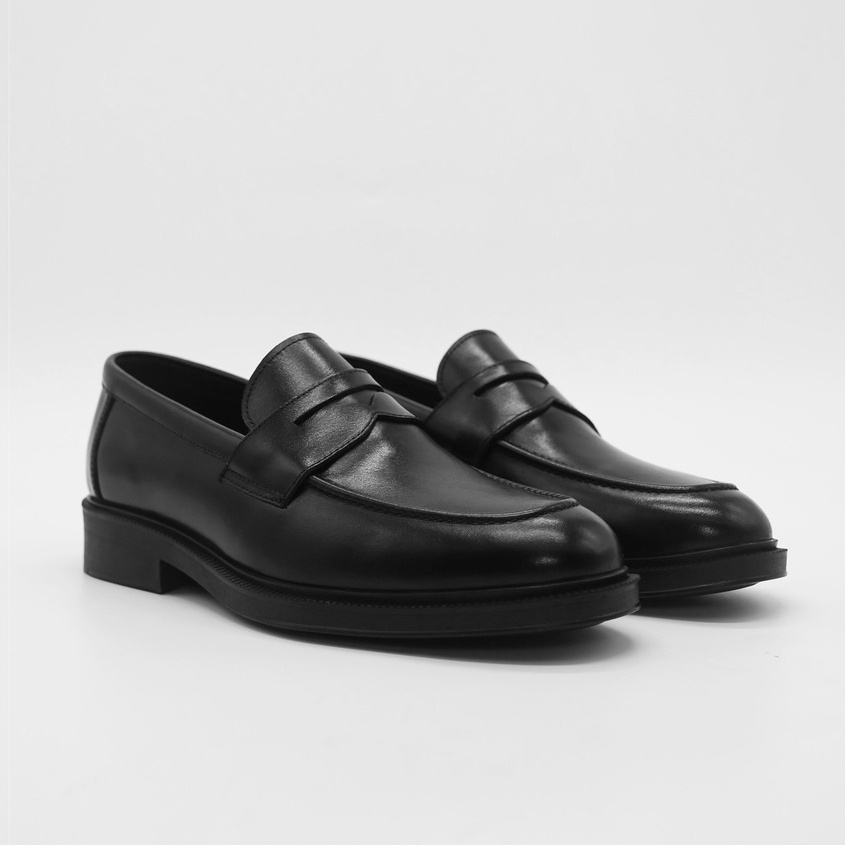 Giày nam da lỳ , kiểu dáng penny loafer hoàng gia Anh