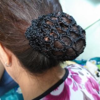 Combo 3 cái Lưới chụp tóc trơn màu đen