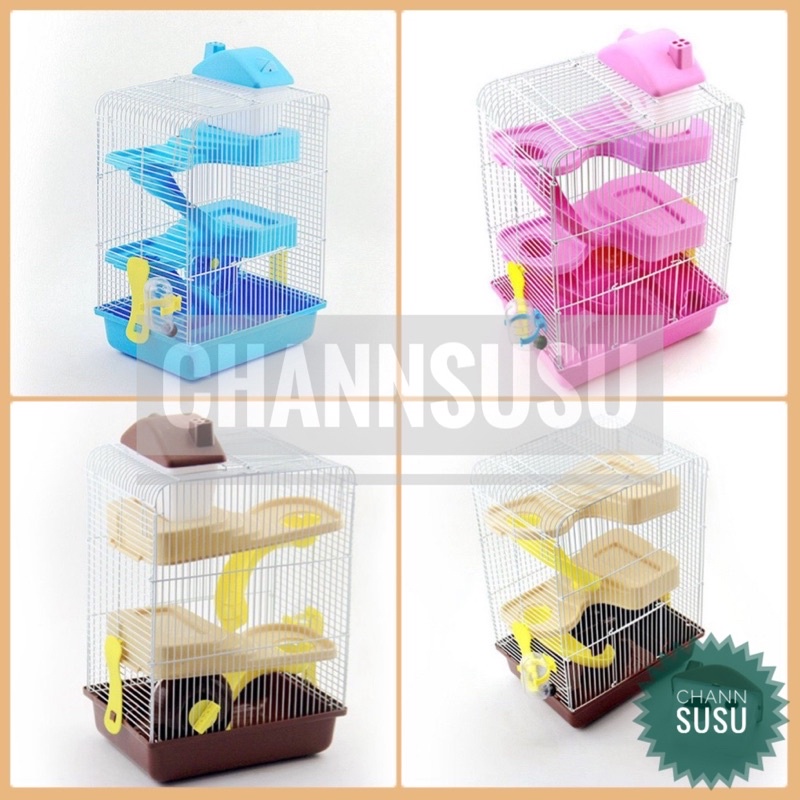 LỒNG CHO CHUỘT HAMSTER - Lồng lâu đài biệt thự lớn và nhỏ nhiều màu cho chuột hamster thú cưng