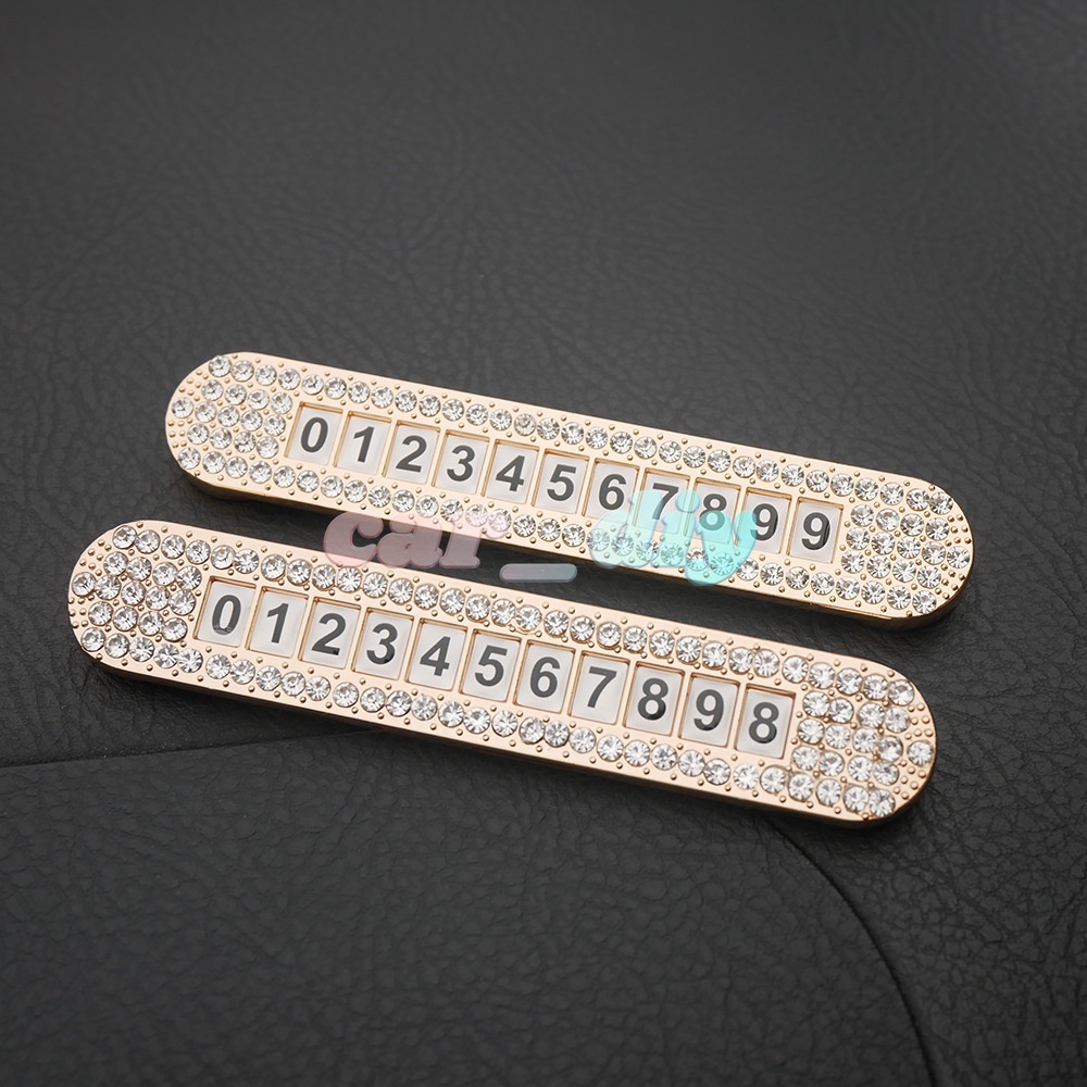 Bảng Số Điện Thoại Đỗ Xe Tạm Thời Đính Đá Trang Trí Cho Xe Hơi Thẻ