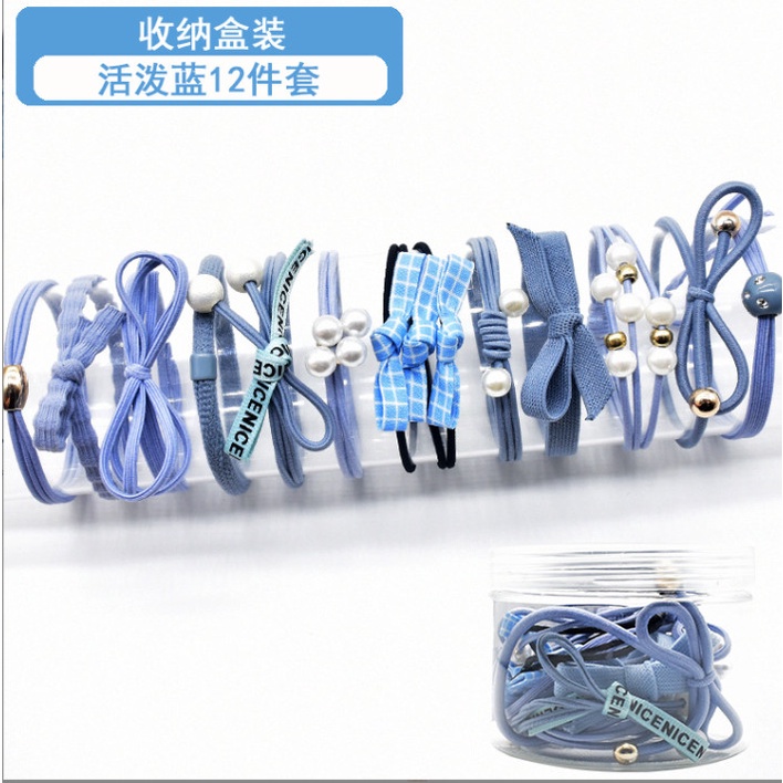 Hộp 12 dây chun buộc tóc nữ mix mẫu cực xinh BAG U HOP12CHUN269