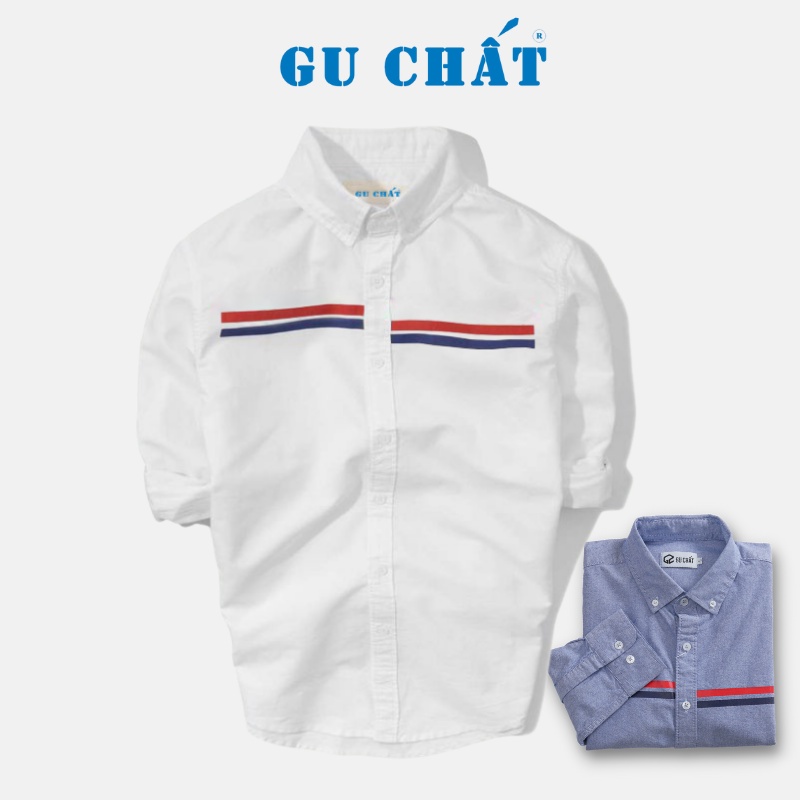 Áo Sơ Mi Trắng Dài Tay Nam GU CHẤT, Chất Vải Oxford Cao Cấp, Phom Áo Chuẩn Phong Cách Hàn Quốc - GUSM34