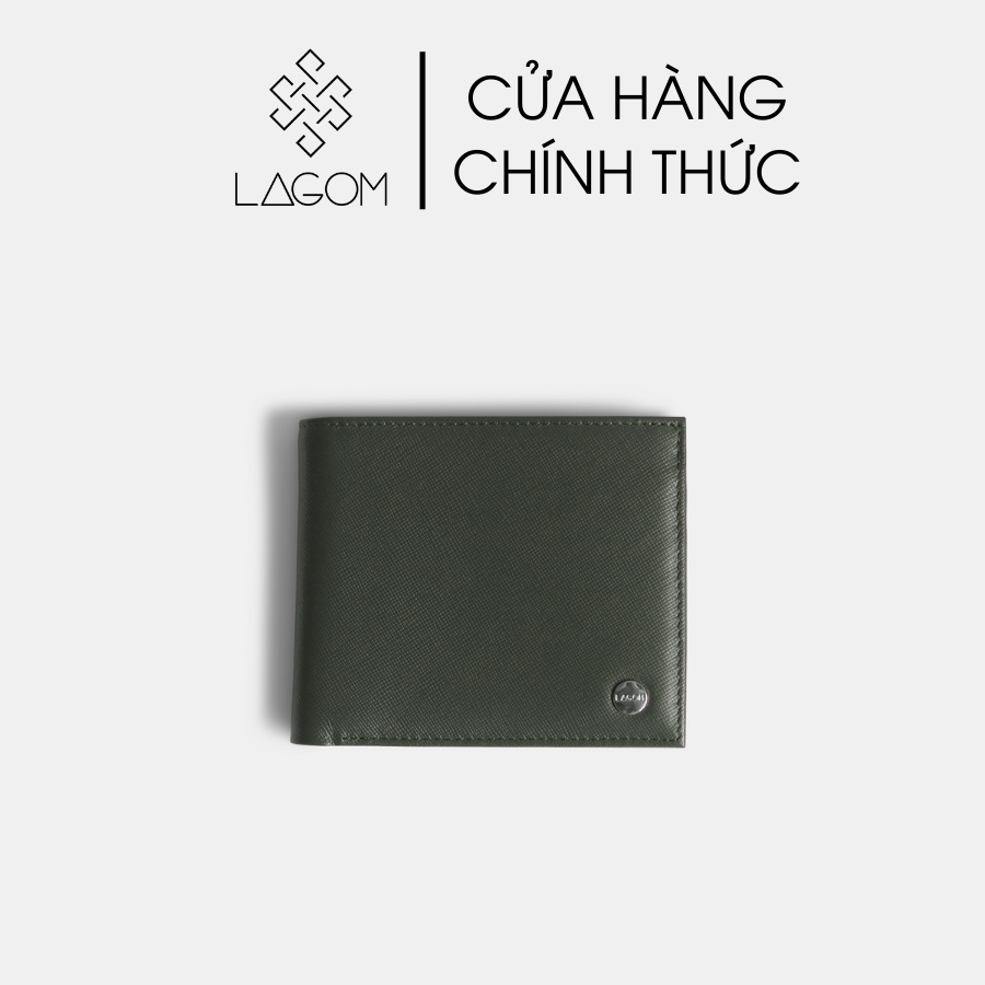 Ví nam Da Thật LAGOM Forest Bifold - dáng ngang có ngăn để ảnh
