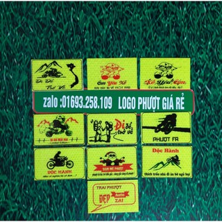 COMBO 10 logo phượt - logo phản quang tem xe