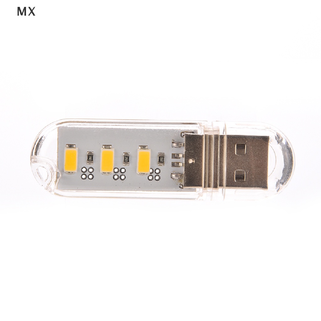 Móc Khóa Đèn LED 3 Bóng mingxuan2 Hình Ổ Đĩa U Ánh Sáng Trắng