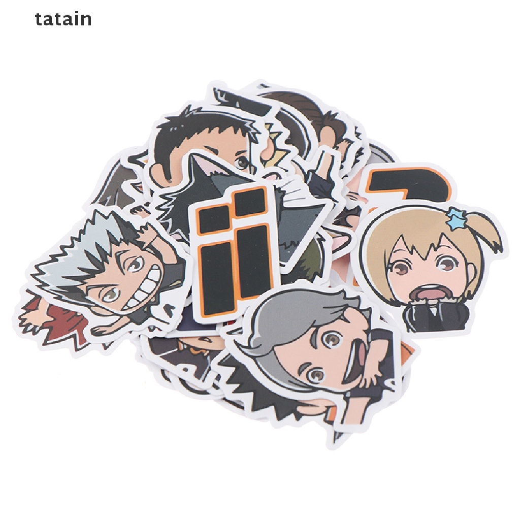 [TAT] 40pcs Anime Haikyuu PVC Laptop Suitcase Luggage Skateboard Waterproof Sticker CVX