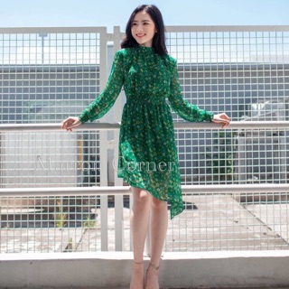 Váy hoa nhí xanh lá UK