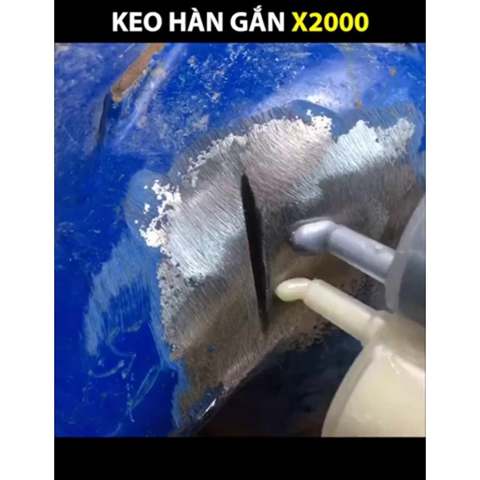 Keo hàn sắt đa năng x2000, keo hàn đa năng chịu nhiệt va chạm tác động mạnh, keo hàn kim loại chống thấm tốt