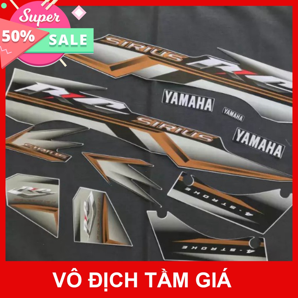 [GIÁ GỐC] TEM XE SIRIUS THÁI 3 LỚP MÀU TRẮNG