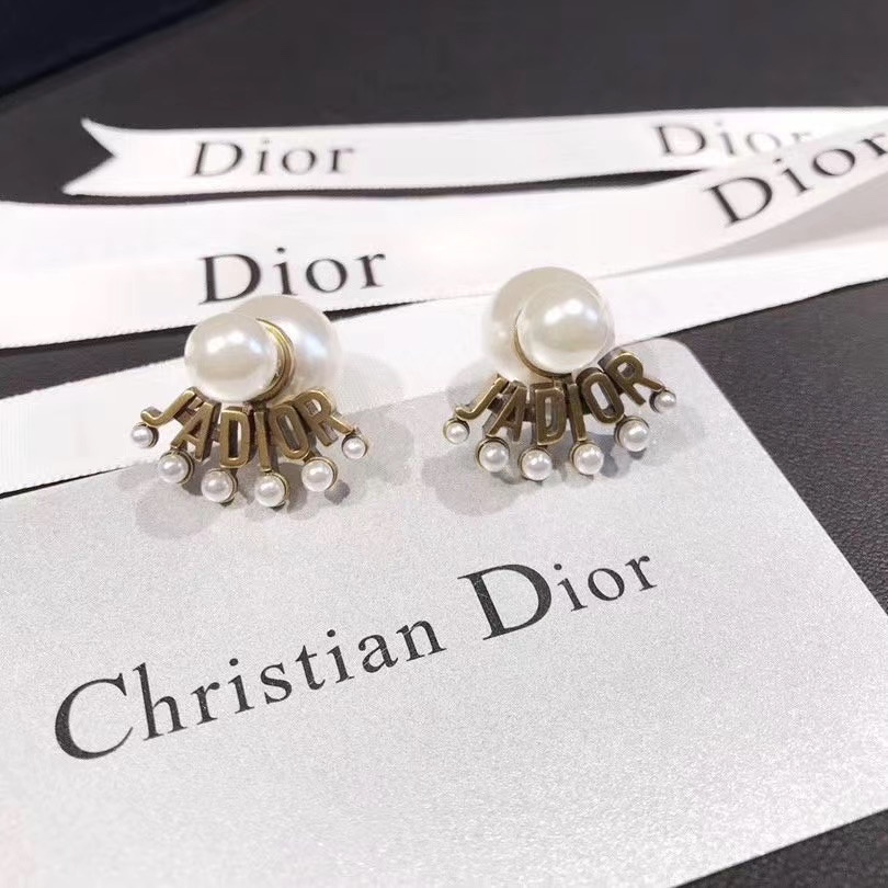 Khuyên Tai Tròn Khắc Chữ Dior Bằng Thép Titanium Thời Trang Cho Nữ