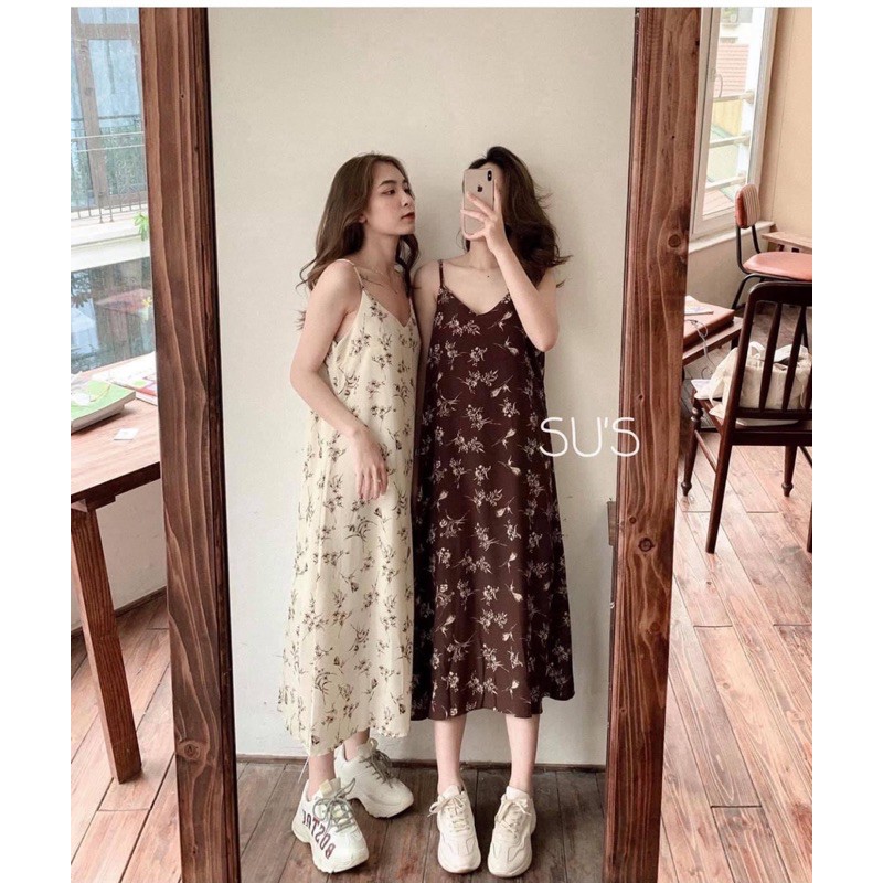 [Mã FAMAYWA2 giảm 10K đơn 50K] Váy Maxi Hoa Nhí 2 Dây