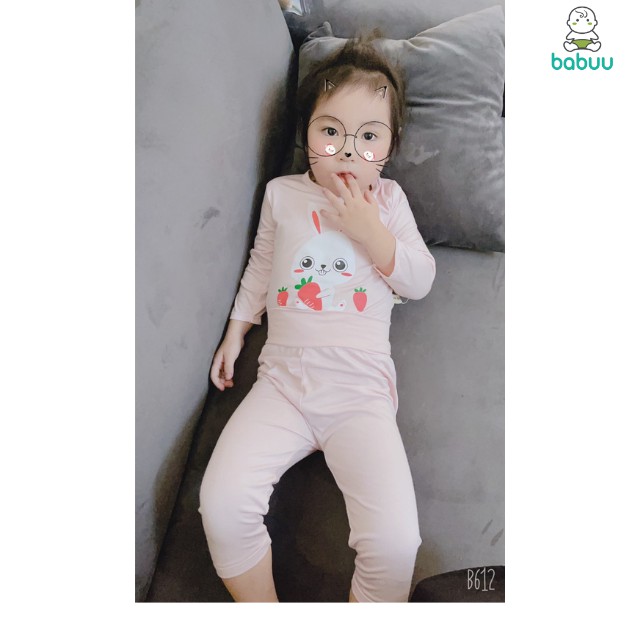 Đồ Bộ Dài Tay Thun Lạnh Cạp Cao MINKY MOM Cho Bé Gái Bé Trai 0 1 2 3 4 5 6 Tuổi-Set Bộ Quần Cạp Cao Chống Hở Bụng Cho Bé