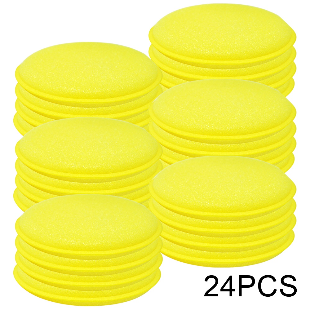 Ready stock Car Foam Sponge Wax Applicator Cleaning Detailing Pads Wax Soft Sponge Cleaning Accessories Dust Remove Auto Care Polishing Pad Car Accessories Ship Immediately