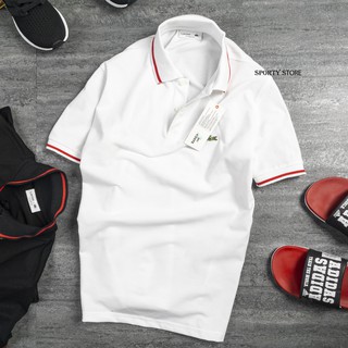 Áo thun nam cổ bẻ polo phối viền đỏ Cá Sấu xuất khẩu