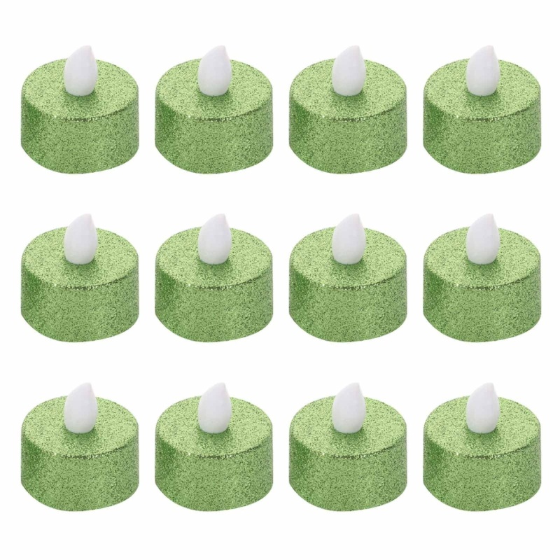 Set 12 Đèn LED Hình Nến Không Khói Trang Trí Tiệc Năm Mới