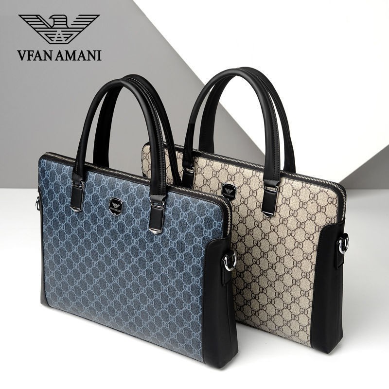 Weifang Armani túi xách nam tay da kinh doanh đơn giản dị một vai đeo chéo ba lô | BigBuy360 - bigbuy360.vn