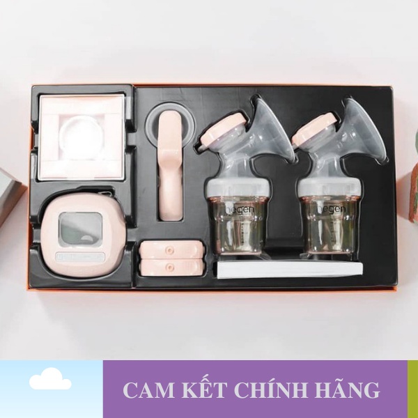 Máy hút sữa điện đôi Hegen êm ái, kiệt sữa, có masa tích hợp trong máy cao cấp - Bảo Hành 12 Tháng